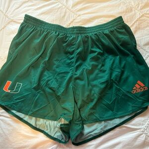 University of Miami Adidas Shorts